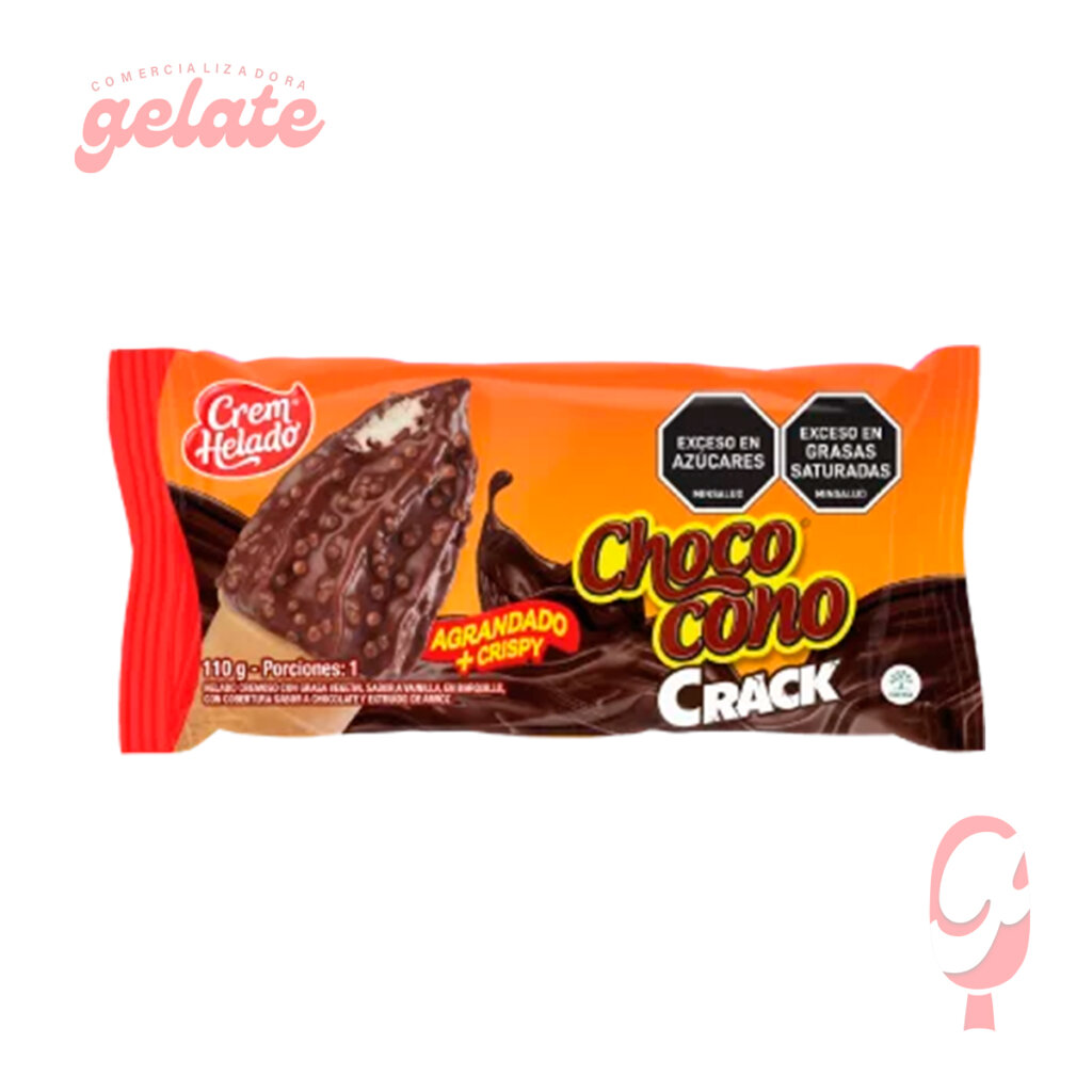 Cono Chococono Crem Helado Crack - Comercializadora Gelate